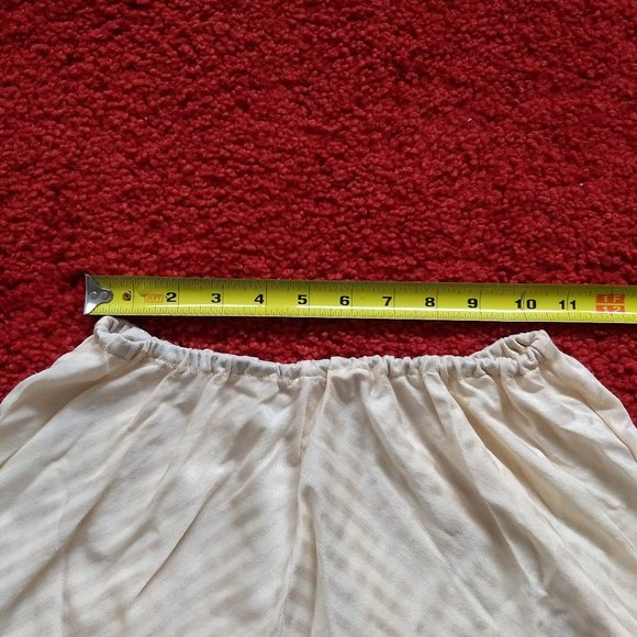 vintage 80s cream half slip midi skater handmade - Picture 3 of 6